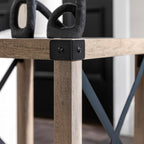 Walker Edison Sedalia Modern Farmhouse Metal X Side Table, 18 Inch, Grey Wash