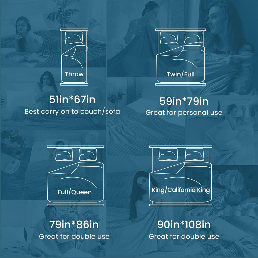 Elegear Revolutionary Cooling Blanket Queen Absorbs Heat to Keep Body Cool for Night Sweats, Arc-Chill3.0 Cool Fiber Q-Max>0.5 for Hot Sleepers, Lightweight Summer Cold Blankets for Sleeping 79“ x 86”