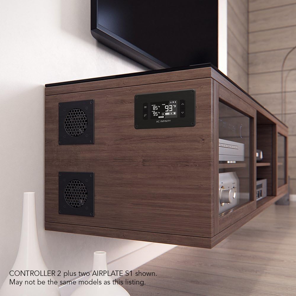 AC Infinity Controller 2, Fan Thermostat and Speed Controller, Controls AIRPLATE, MULTIFAN, USB Fans and Devices, for AV Cabinet Cooling