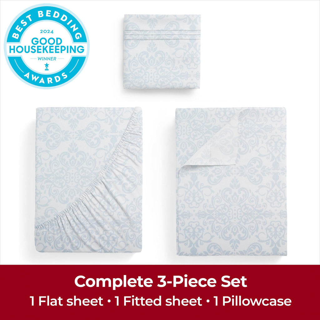 Mellanni Queen Sheets Set - 4 PC Iconic Collection Bedding Sheets & Pillowcases - Hotel Luxury, Extra Soft, Cooling Bed Sheets - for Women, Men, Kids & Teens (Queen, White)