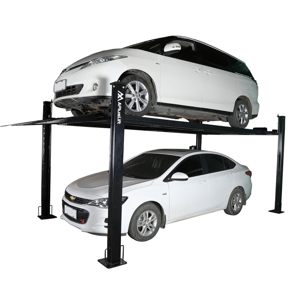 APlusLift HW-8SXLT 8000LB Extra Tall Extra Long Extra Wide 4-Post Portable Storage Service Car Lift / 36 Months Part Replacement