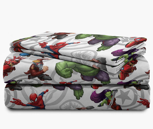 Jay Franco Marvel Spidey and His Amazing Friends Team Spidey Twin Size Sheet Set - 3 Piece Set Super Soft and Cozy Kid’s Bedding - Fade Resistant Microfiber Sheets (Official Marvel Product)