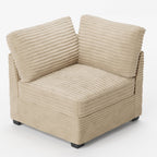 Modular Sectional Sofa,5 Pieces Sectional Couches for Living Room,L Shaped Cloud Couch Chaise Set, Black