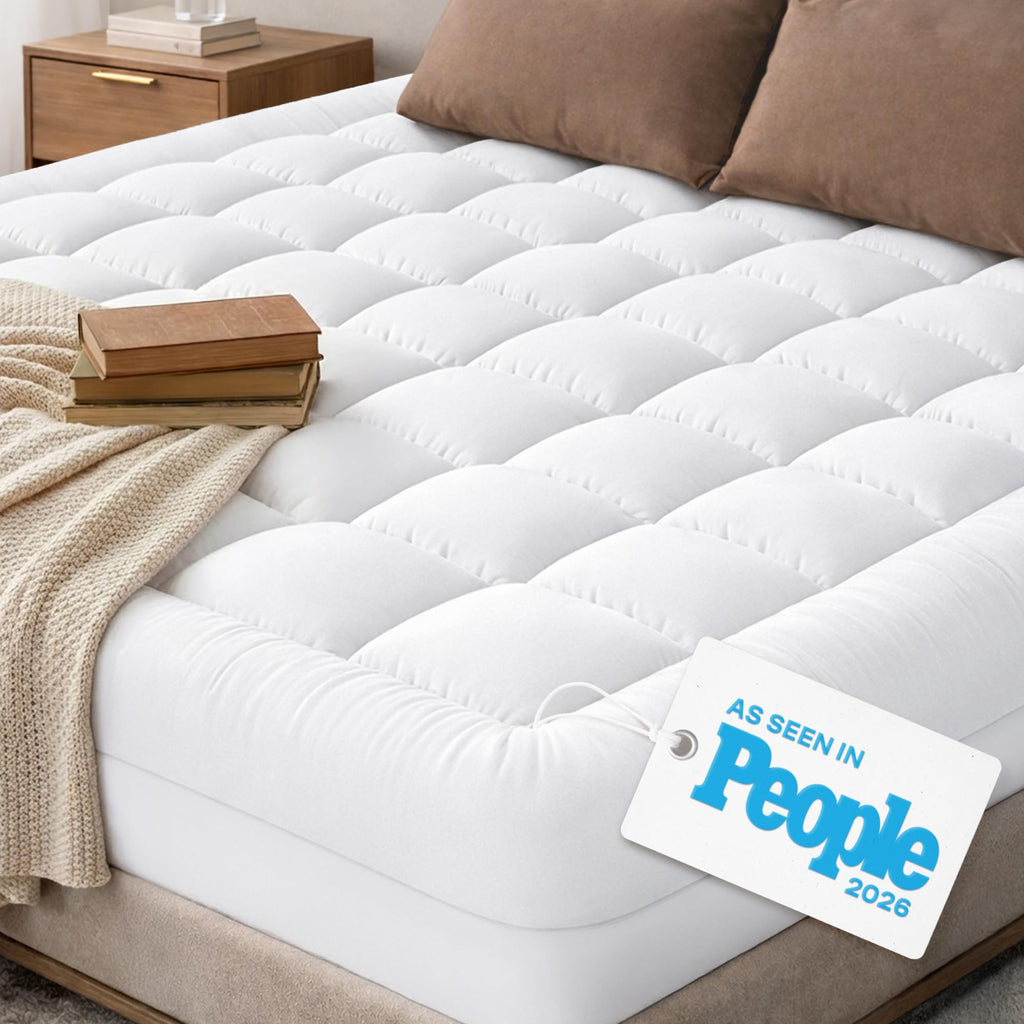 Niagara Sleep Solution Ultra Soft Queen Size Mattress Topper - Viscose Made from Bamboo Pillow Top Mattress Pad for Back Pain Relief - Naturally Cooling for Hot Sleepers, Green