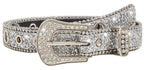 OVOY Womens Rhinestones Studded Belts Bling Big Diamond Cowgirl Cowboy Waist Belt for Jeans Dresses Fit for 27"-39"