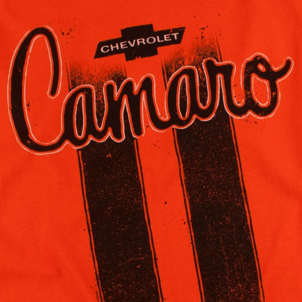 Chevy Camaro Vintage Car Logo GM, T Shirt & Stickers Orange