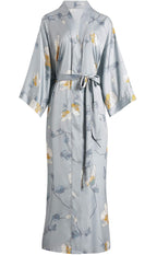 Aensso Long Soft Lightweight Silky Kimonos Robes for Women, Luxury Japanese Floral Womens Kimono Robe