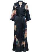 PRODESIGN Kimono Robe for Women - Long Satin Sleepwear Silky Kimono Cover-Up Nightgown Japanese Bathrobe Loungewear Blouse