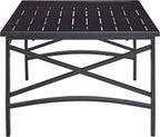 Crosley Furniture Kaplan Weather Resistant Metal Outdoor Coffee Table for Patio, Deck, Porch, Oiled Bronze