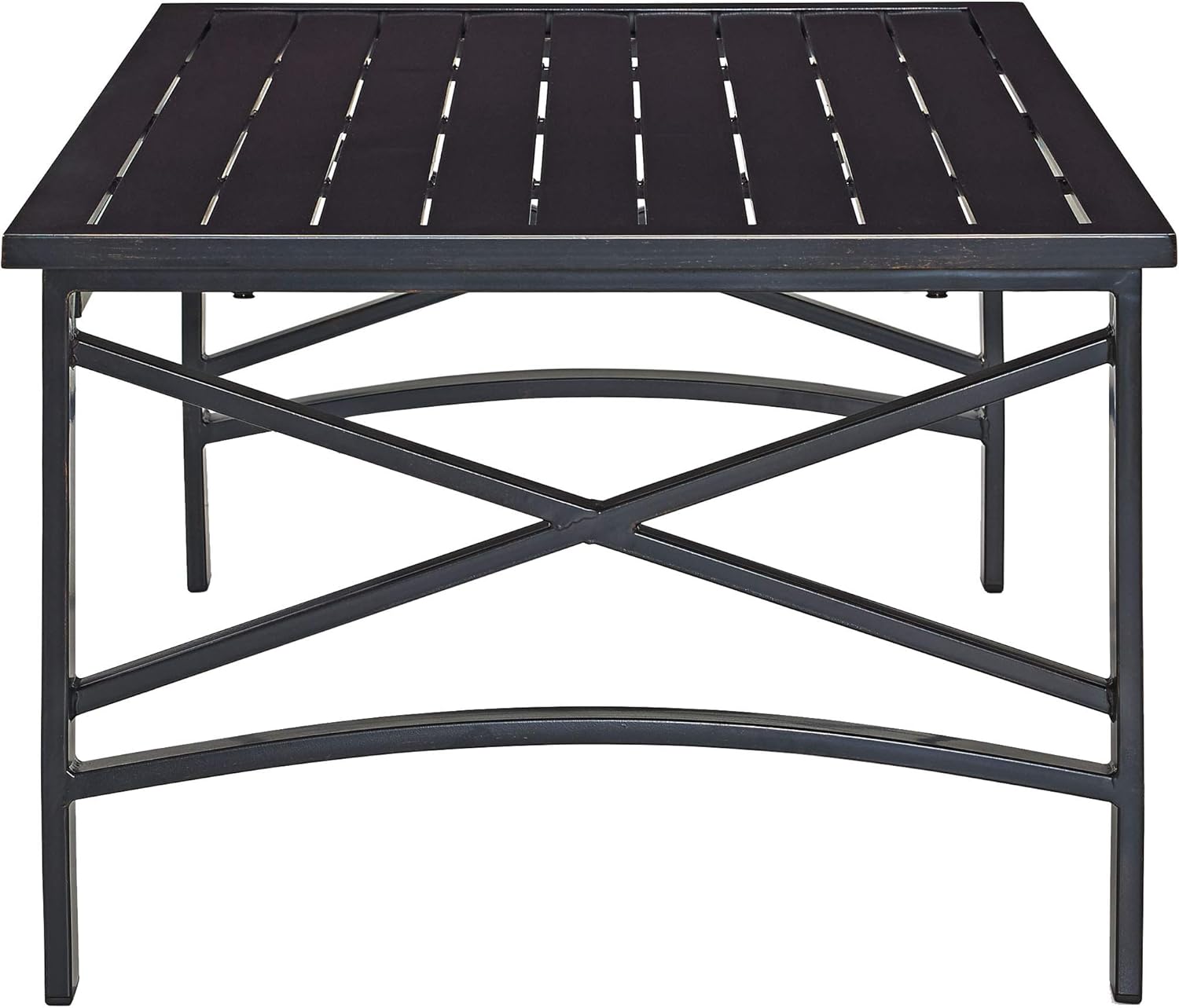 Crosley Furniture Kaplan Weather Resistant Metal Outdoor Coffee Table for Patio, Deck, Porch, Oiled Bronze