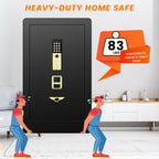 8.0 Cuft Extra Large Heavy Duty Home Safe Fireproof Waterproof, Anti-theft Home Security Safe Box with Fireproof Waterproof Bag and Electronic Keypad, Large Digital Safe for Home Business Office
