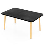 Mango Coffee Table Low Table with 4 Solid Wood Sturdy Legs, Floor Table Desk for Sitting on The Floor, Storage and Living Room Furniture (White)