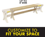 2x4basics 90140 Custom AnySize Table, 5.5 x 15.5 x 16.25, Light brown
