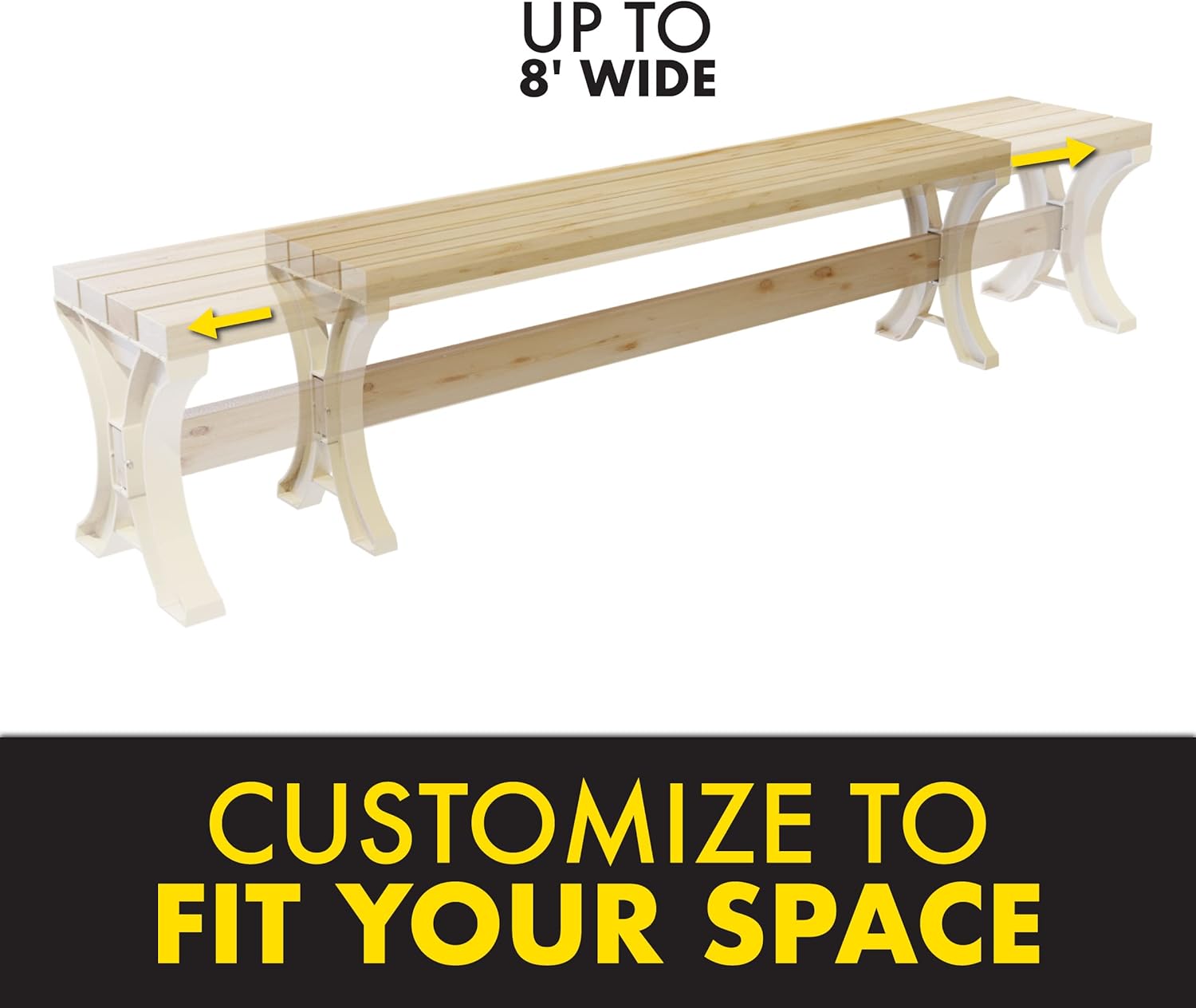 2x4basics 90140 Custom AnySize Table, 5.5 x 15.5 x 16.25, Light brown