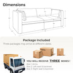 CHITA Oversized Modular Sectional Sofa, FSC Certified L Shaped Sectional Couches for Living Room, 112 inch Width,4 Seat Modular Sofa with Storage Ottoman, Linen