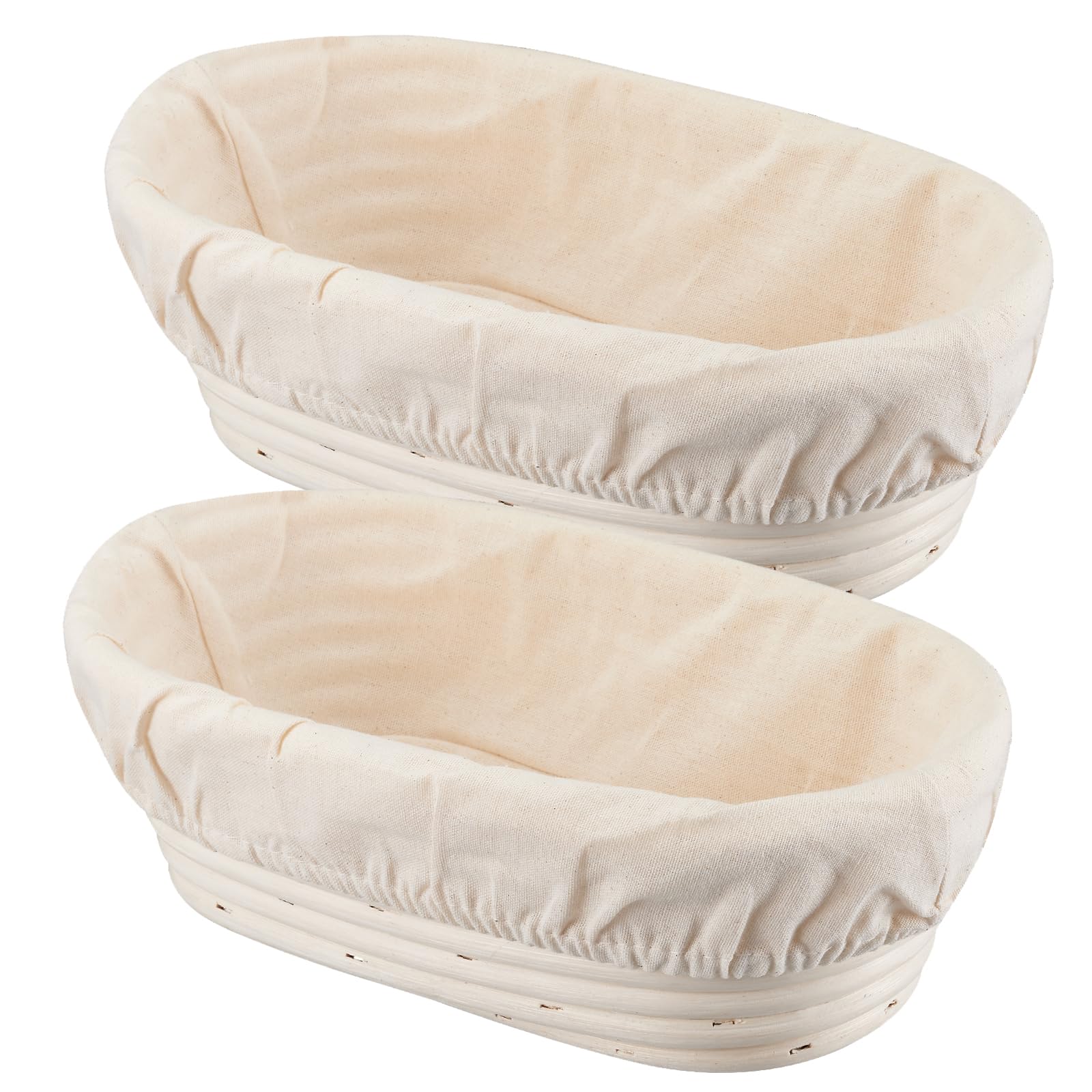 Banneton Bread Proofing Basket Banneton Basket Set Sourdough Proofing Basket Round Proofing Bowls Handmade Rattan Baskets and Liners (Round of 1 Gift Set)
