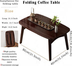 Japanese Floor Table Japanese Folding Coffee Table No Assembly Foldable Low Coffee Tables for Living Room Tatami Tea Bedroom for Sitting on The Floor - Portable & Easy Storage Compact Design