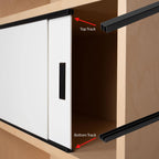 4 Ft. Long Black Plastic Sliding Door Track Set for 1/8" Thick Panels (Pack of 1) by Outwater Plastics