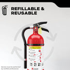 Kidde Commercial-Grade Fire Extinguisher for Office, Schools, Rechargeable, 2A10BC, 2 Pack