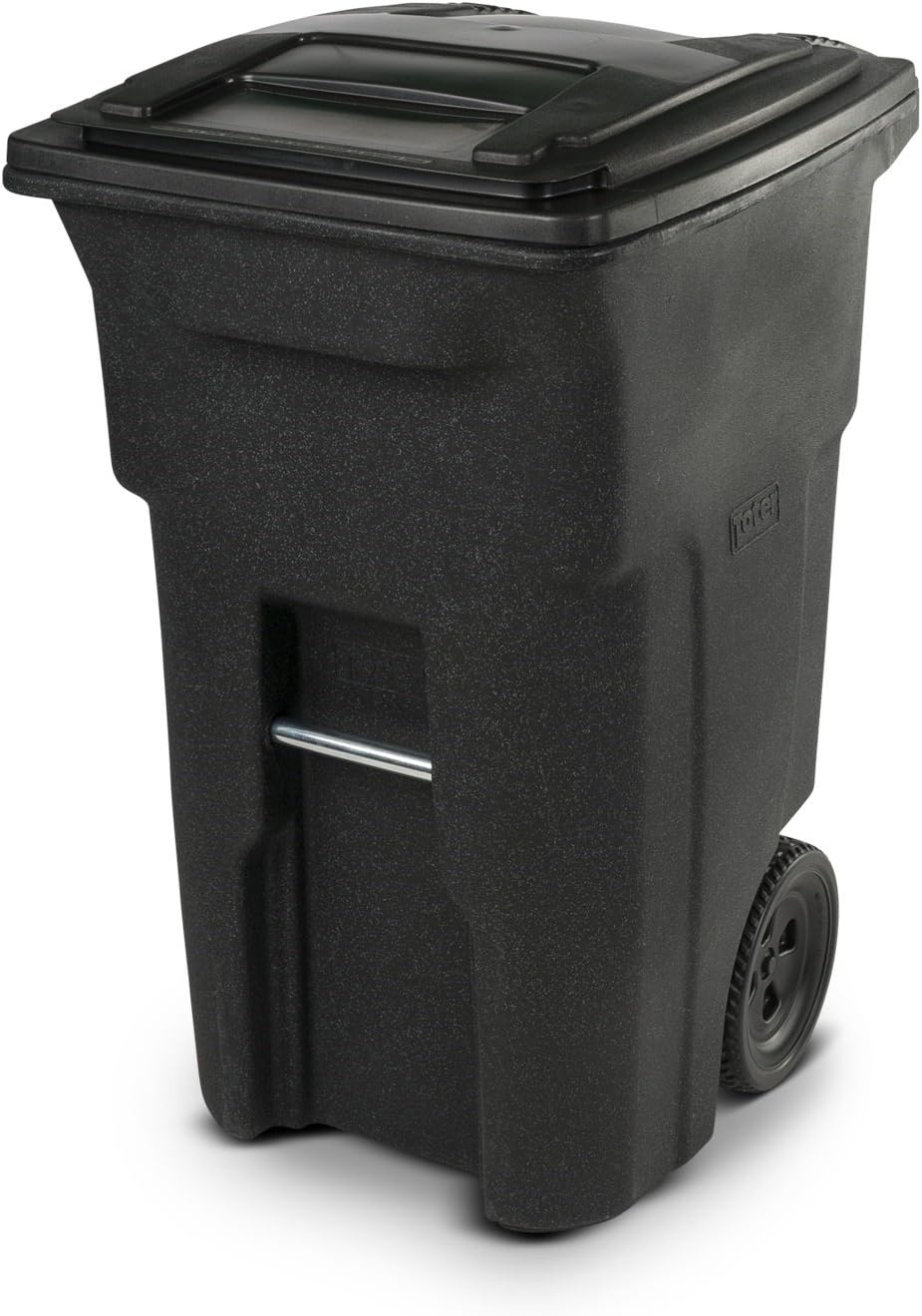 Toter 25564-R1209 Residential Heavy Duty Two Wheeled Trash Can, Blackstone, 64 Gallon