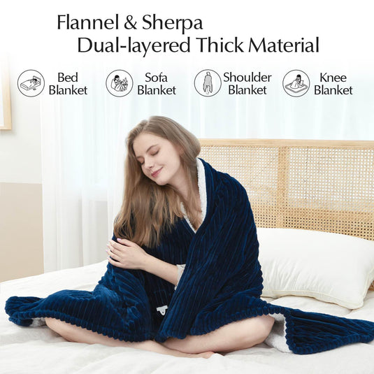 Heated Blanket Throw Size, Soft and Cozy Electric Heating Blanket for Bed, Automatic Safety System 6 Heating Levels & 4 Hours Auto-Off, 50" x 60" Dark Grey