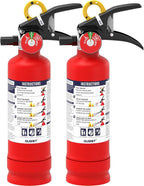 Ougist ABC Fire Extinguisher for Home & Vehicle - 2.5 lb 1-A:10-B:C Rated, Dry Chemical Fire Safety with Quick-Release Handle, Certified for Kitchen/Car/Boat Use-Model FF1KG-2Pack