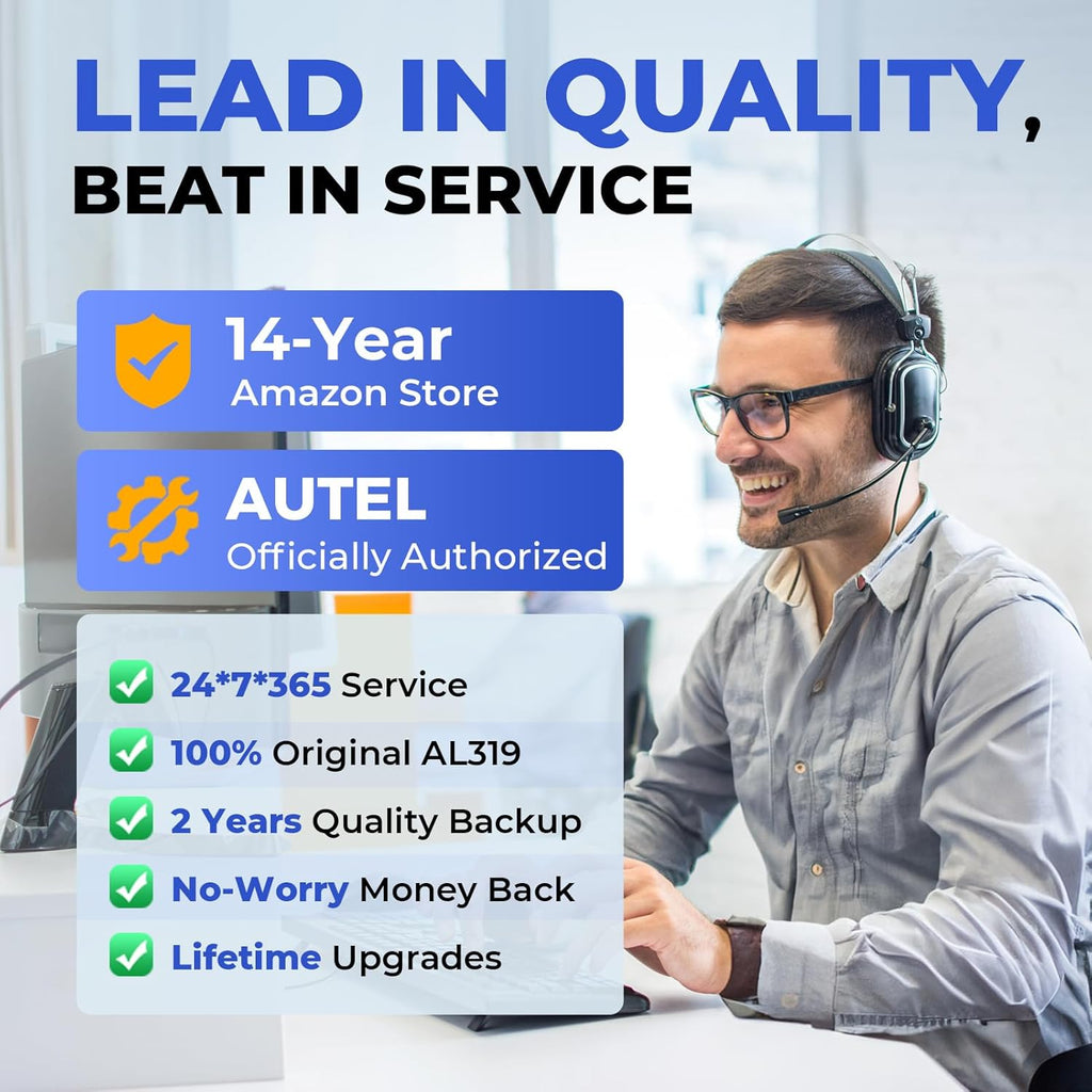 Autel Professional OBD2 Scanner AL319 Code Reader, Enhanced Check and Reset Engine Fault Code, Live Data, Freeze Frame, CAN Car Diagnostic Scan Tools for All OBDII Vehicles After 1996, 2025 Upgraded