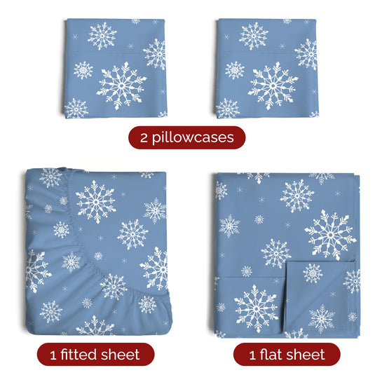 Queen Christmas Tree Sheet Set - Holiday Xmas Pattern Linen Set - Deep Pockets - Snug Fit - 4 Piece - Wrinkle Free - Comfy & Cooling Festive Winter Bedding - Easy To Care For - Kid Friendly