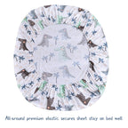 ست ملحفه کودکان یونیکورن صورتی JSD، سایز تویین، ۳ تکه، ملحفه‌های رختخواب میکروفایبر چاپ شده با طرح رنگین کمان برای دختران، جیب عمیق