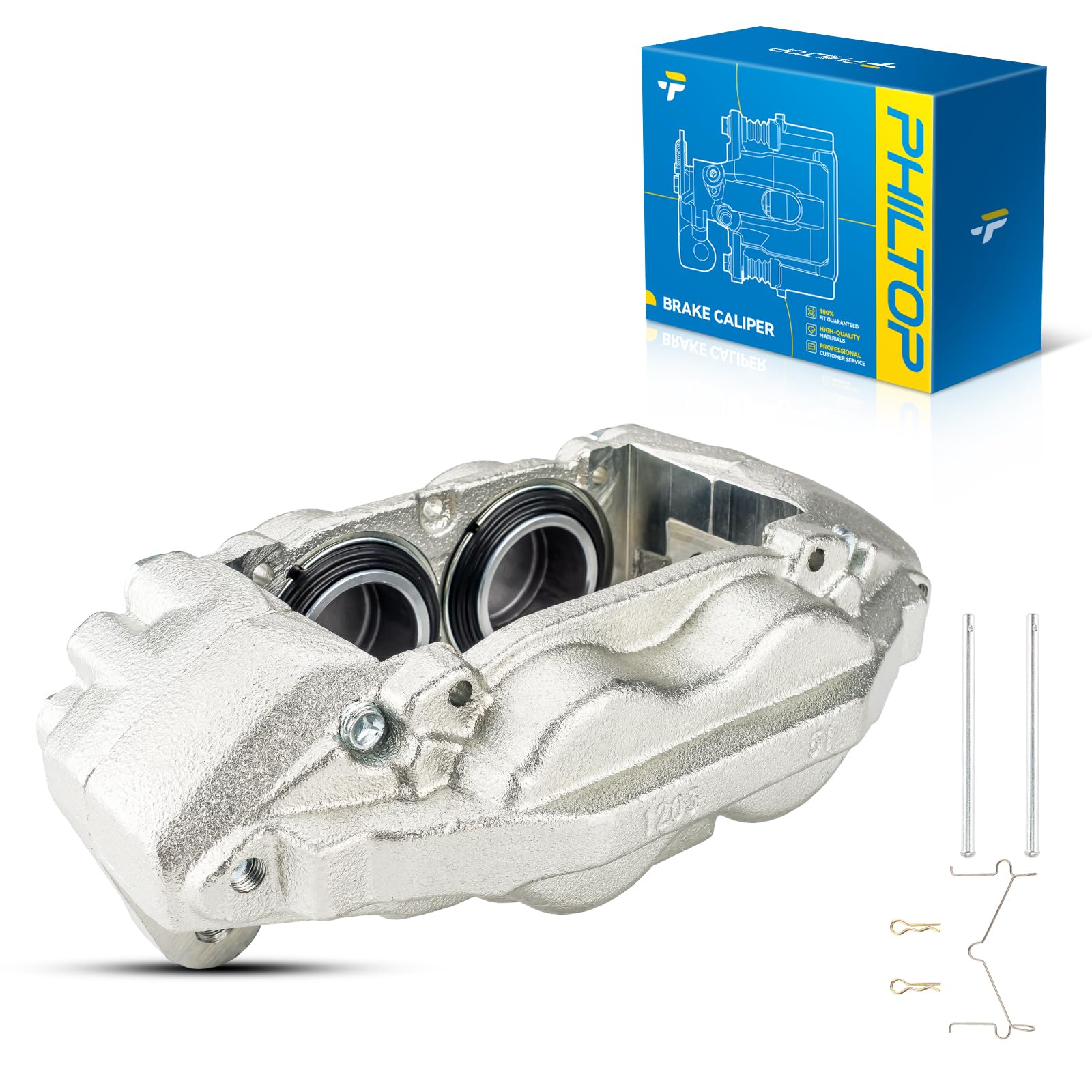 PHILTOP 18B5046 18B5047 Rear Disc Brake Caliper Assembly Fit for 2007-2017 Jeep Wrangler, 2008-2012 Jeep Liberty, 2007-2011 Dodge Nitro, 2018 Jeep Wrangler JK