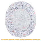 ست ملحفه کودکان یونیکورن صورتی JSD، سایز تویین، ۳ تکه، ملحفه‌های رختخواب میکروفایبر چاپ شده با طرح رنگین کمان برای دختران، جیب عمیق