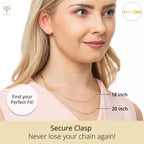 MAX + STONE Corrente de Ouro 10K 2MM Corrente Hipoalergênica Curb de 18 Polegadas | Corrente de Ouro Maciço para Homens e Mulheres | Colar de Ouro 10K Masculino