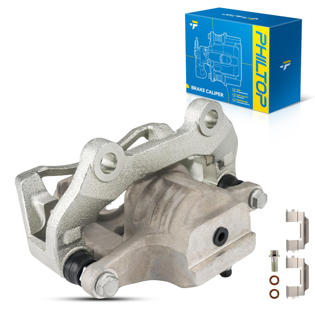PHILTOP 18B5046 18B5047 Rear Disc Brake Caliper Assembly Fit for 2007-2017 Jeep Wrangler, 2008-2012 Jeep Liberty, 2007-2011 Dodge Nitro, 2018 Jeep Wrangler JK