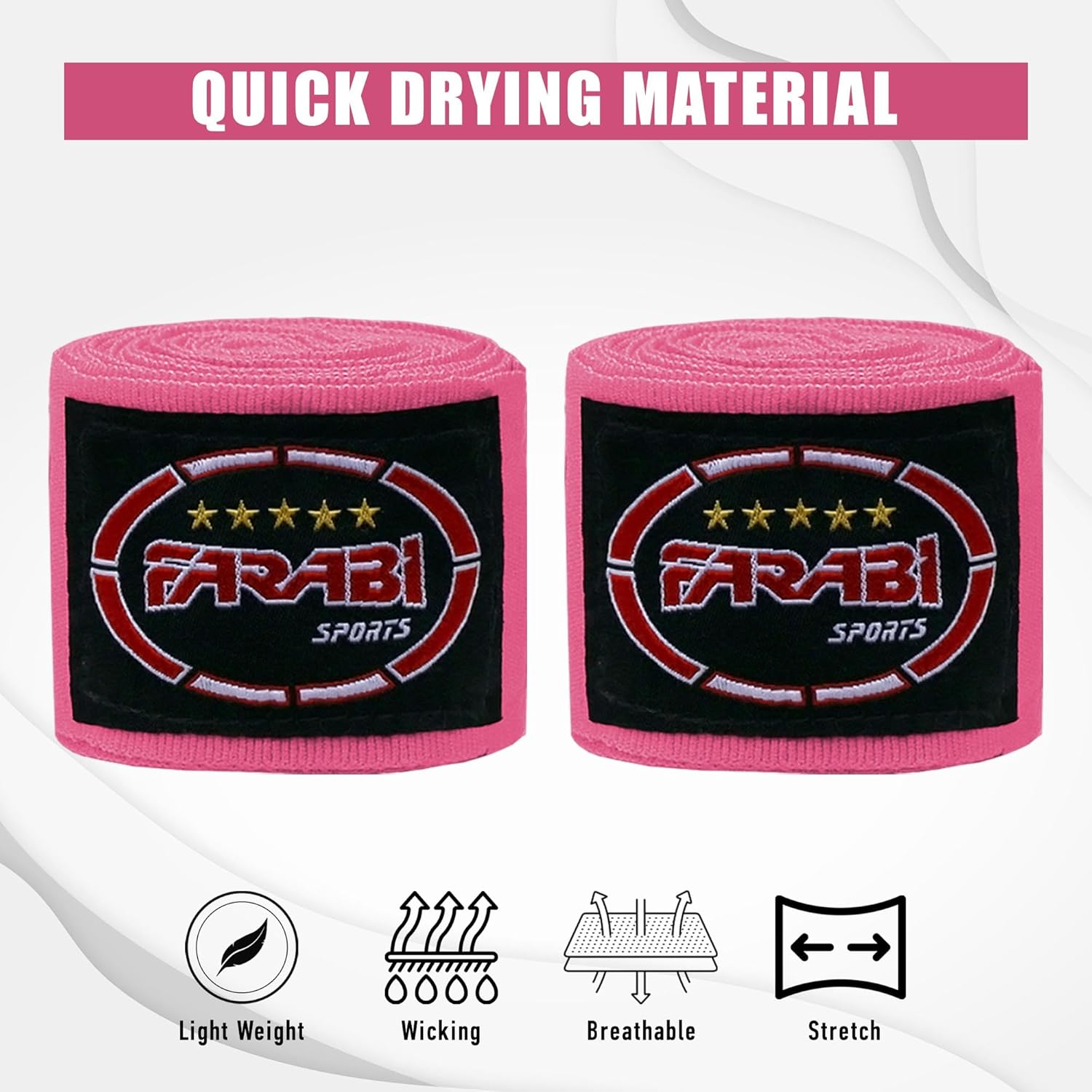 FARABI Kids Boxing Hand Wraps 2.5 Meters Junior Hand Wraps Boxing Hand Wraps Muay Thai Hand Wraps MMA Boxing Hand Wraps Men Boxing Hand Wraps Kids Boxing Hand Wraps Inner Gloves