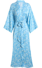 Aensso Long Soft Lightweight Silky Kimonos Robes for Women, Luxury Japanese Floral Womens Kimono Robe