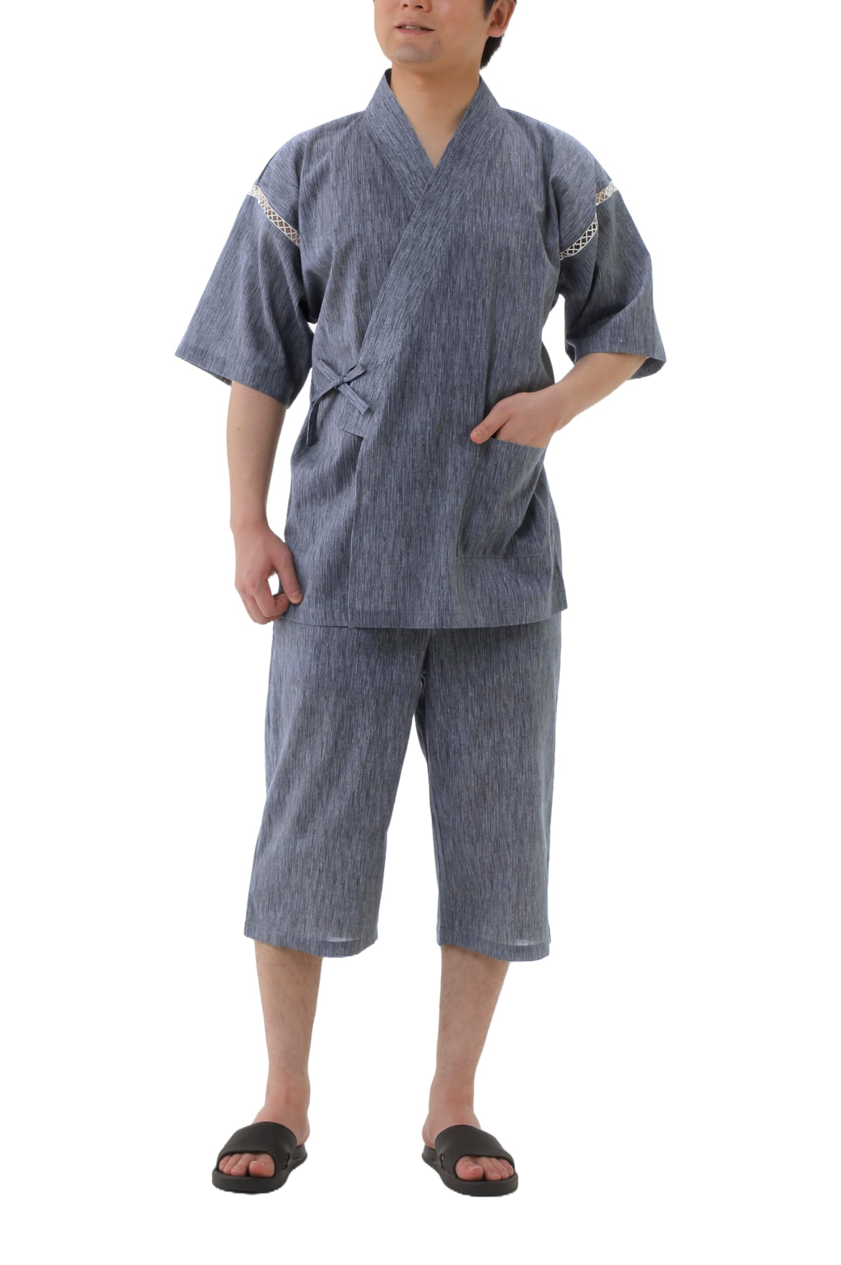 Japan Cool Jinbei Yukata Men's Half-Sleeved Japan Cotton top and Bottom