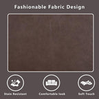 Bonded Leather Living Room Furniture Set Reclining Sofa Set Loveseat Furniture Sets in Living Room Sofa Recliners (3 Pieces, Brown)