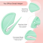 6-pak Macarons kuvertåbner - brevåbner kuvertskærer med sikker skjult skarp klinge til kvinder, mænd, kontorarbejdere, kandidatstuderende. Brevåbner til hjemmet, kontoret, postvæsenet