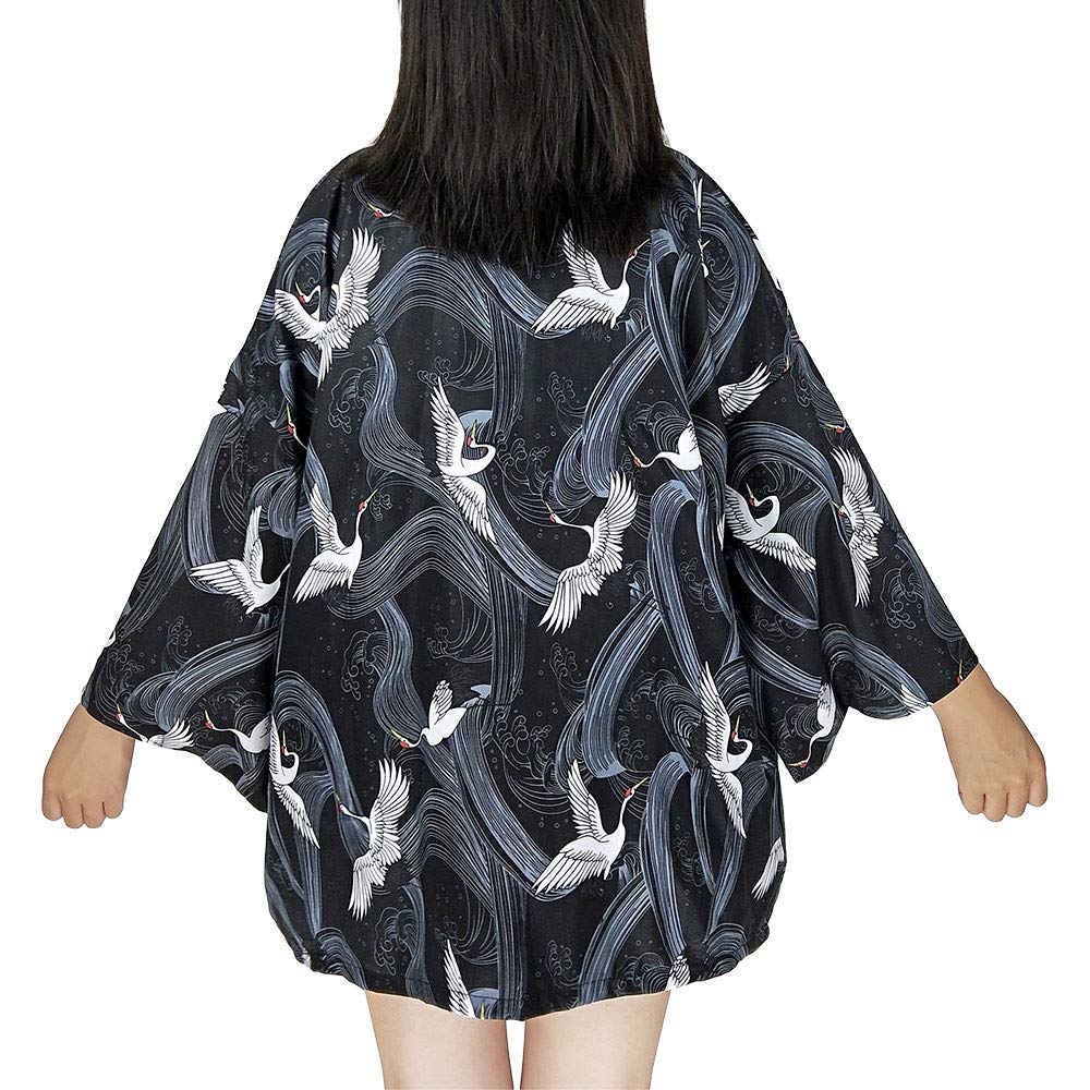 ZooBoo Women Japanese Kimono Cardigan - Harajuku Bathrobe Cardigan Sunscreen Clothes Pajamas Knitting Coat