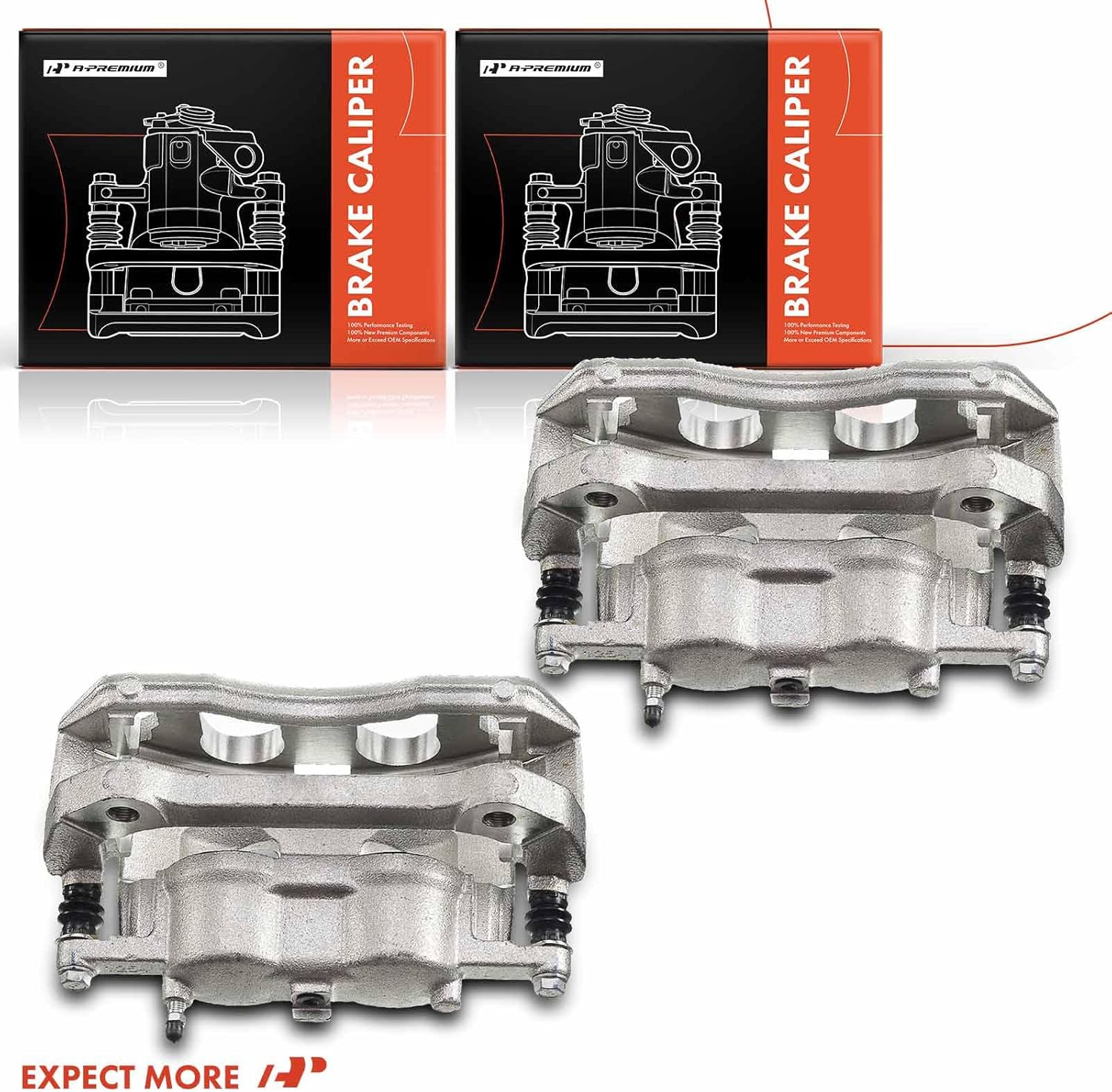 A-Premium Disc Brake Caliper Assembly with Bracket Compatible with Ford and Lincoln Models - For F-150 2010-2011, Expedition 2010-2021, Navigator 2010-2021, Mark LT 2010-2011 - Front Side