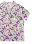 Hello Kitty Girls Pajama Set - 2 Piece Girls Pjs Button Down Short Sleeve & Pants For Kids - Official Product