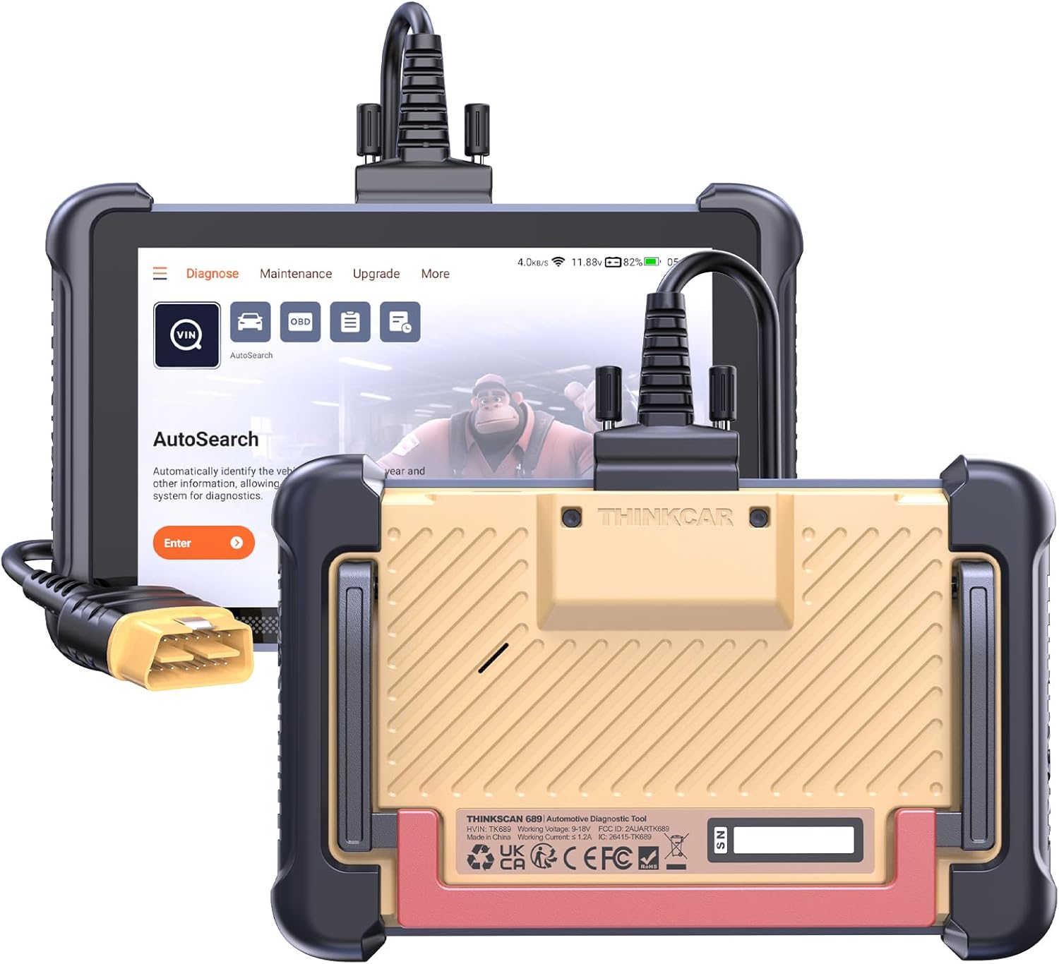 THINKCAR THINKSCAN 689 OBD2 Scanner, Bidirectional Scan Tool with Lifetime Free Update, 34+ Reset, 3000+ Active Test, ECU Coding, PMI, All System Diagnostic Scanner for Cars, CANFD & DOIP, FCA SGW