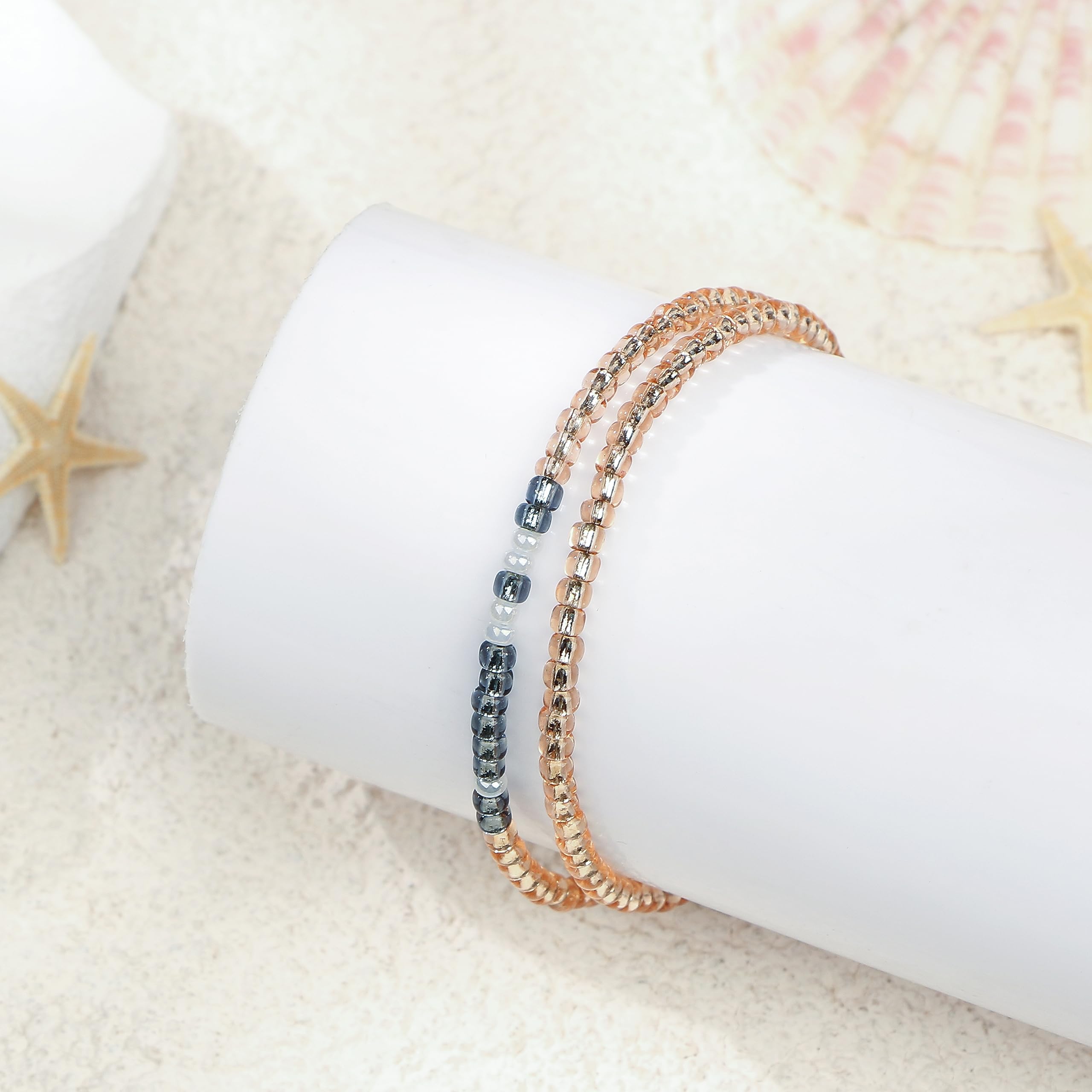 Cadeaux Drôles pour Amie Bracelets en Code Morse pour Femmes Bijoux Inspirants avec Message Caché Cadeaux d'Anniversaire de Noël pour Elle Meilleure Amie Sœur Bracelets Ajustables à Perles Enveloppants Beau Bracelet