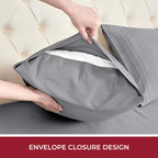 Mellanni Queen Sheets Set - 4 PC Iconic Collection Bedding Sheets & Pillowcases - Hotel Luxury, Extra Soft, Cooling Bed Sheets - for Women, Men, Kids & Teens (Queen, White)