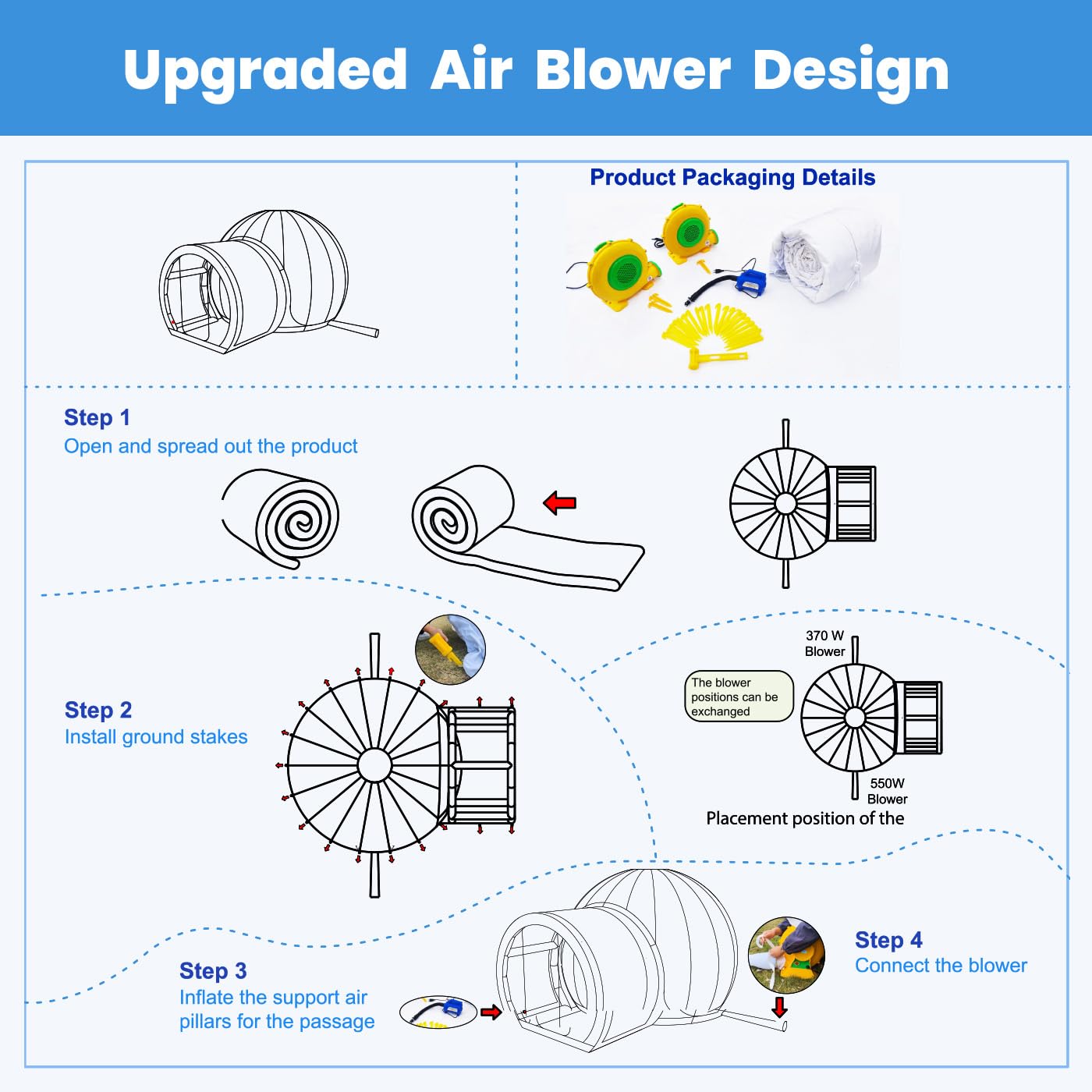 10FT Inflatable Bubble House, PVC Bubble Bounce House with Upgraded Double Air Duct, Bubble Tent Dome for Backyard Birthday Wedding Christmas Party