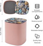 Jewelry Organizers Petoskey Stone Rotatable Jewelry Boxes 4-Layer Earring Holder for Women Travel Jewelry Case Organizer Tray for Rings Bracelets Necklaces Earrings Gifts