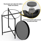 Yesker Side Table, End Table Metal Small Table Indoor Outdoor & Snack Bedside Table Sofa Side Snack Table Accent Coffee Table Living Room Bedroom Balcony 2 Layer (Black)