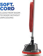Oreck Commercial Orbiter Hard Floor Cleaner Machine, Multi-Purpose Floor Cleaning, Random Orbital Drive, Wide Cleaning Path, 50-Foot Long Cord, ORB550MC, Gray/Red