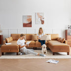 Large Modular Sofa, 248'' Sectional Sofa, Living Room Couch Sets with Storage, 16 Seats Big Couch for House, Office,Villa, Tan