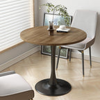 White Round Table Modern Tulip Dining Table White Round Kitchen Table Mid Century Coffee Table for Living Room, 24 inch